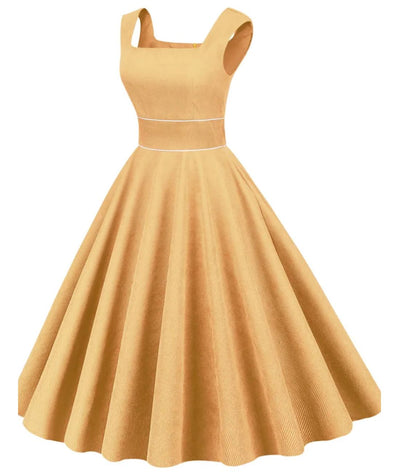 Robe Années 50 Orange - Madame Vintage
