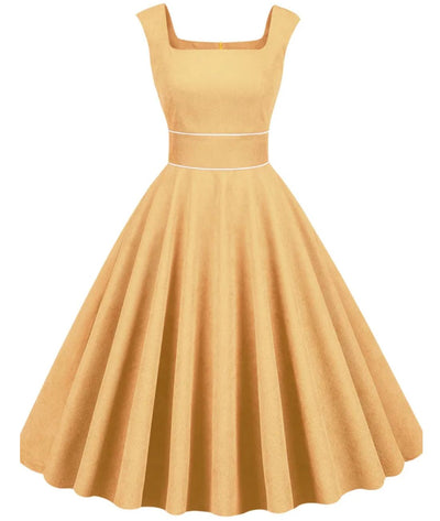Robe Années 50 Orange - Madame Vintage