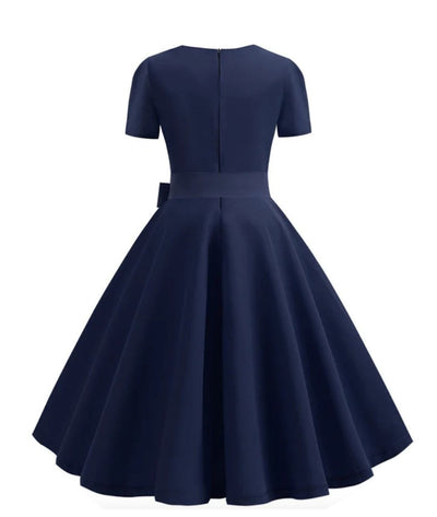 Robe Années 50 Vintage Bleu - Madame Vintage