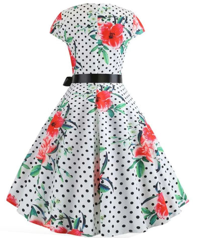 Robe Avec Noeud Année 50 - Madame-Vintage