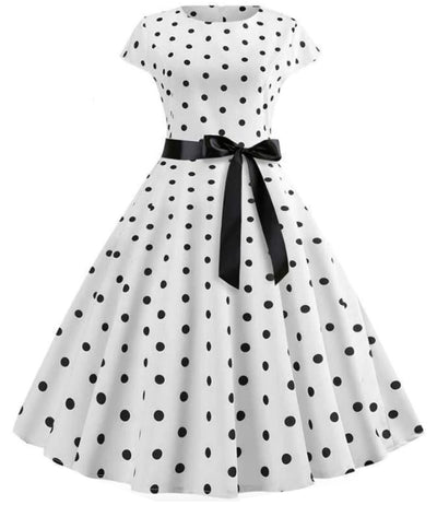 Robe Blanche Année 50 - Madame Vintage