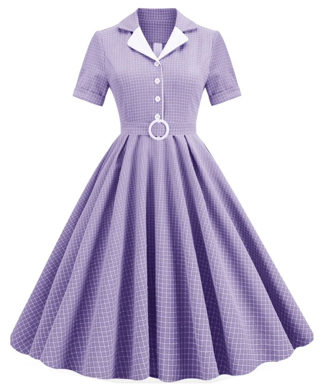 Robe Crayon Année 60 Violet - Madame-Vintage