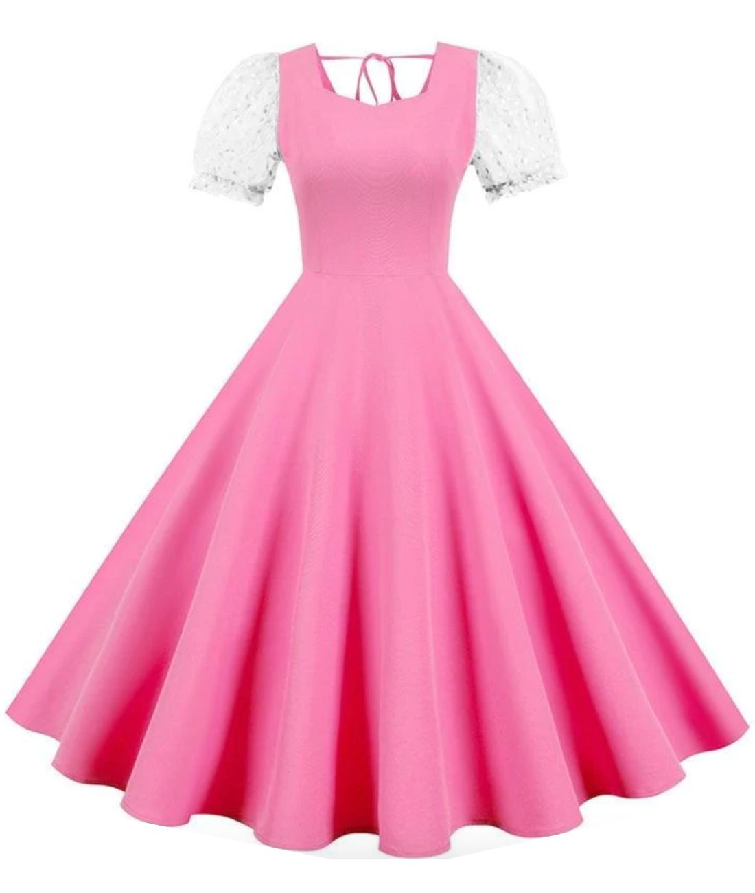 Robe De Soirée Rose Poudré Style Année 50 - Madame-Vintage