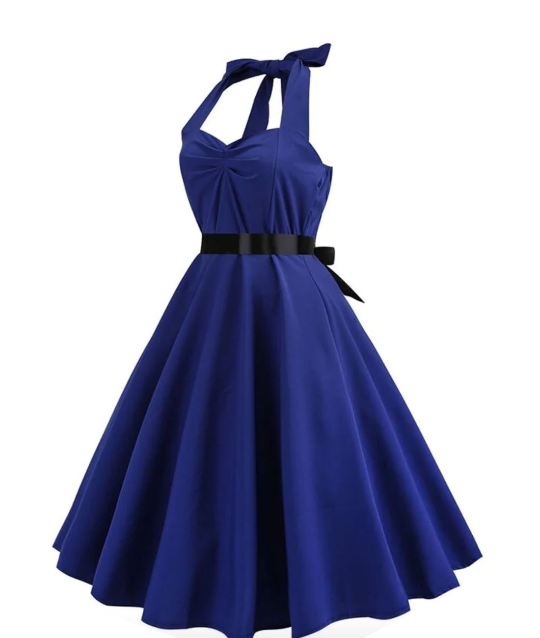 Robe des Années 50 Bleu - Madame Vintage