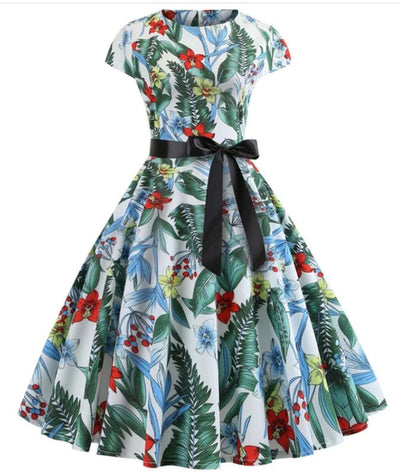 Robe Évasée Année 50 - Madame-Vintage