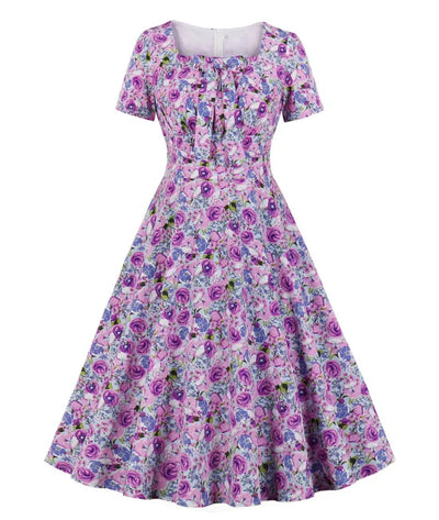 Robe Fleurie Année 40 - Madame Vintage