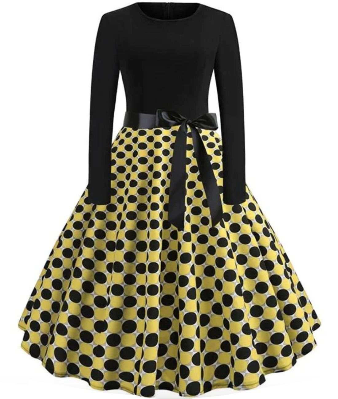 Robe Jaune Rockabilly - Madame Vintage