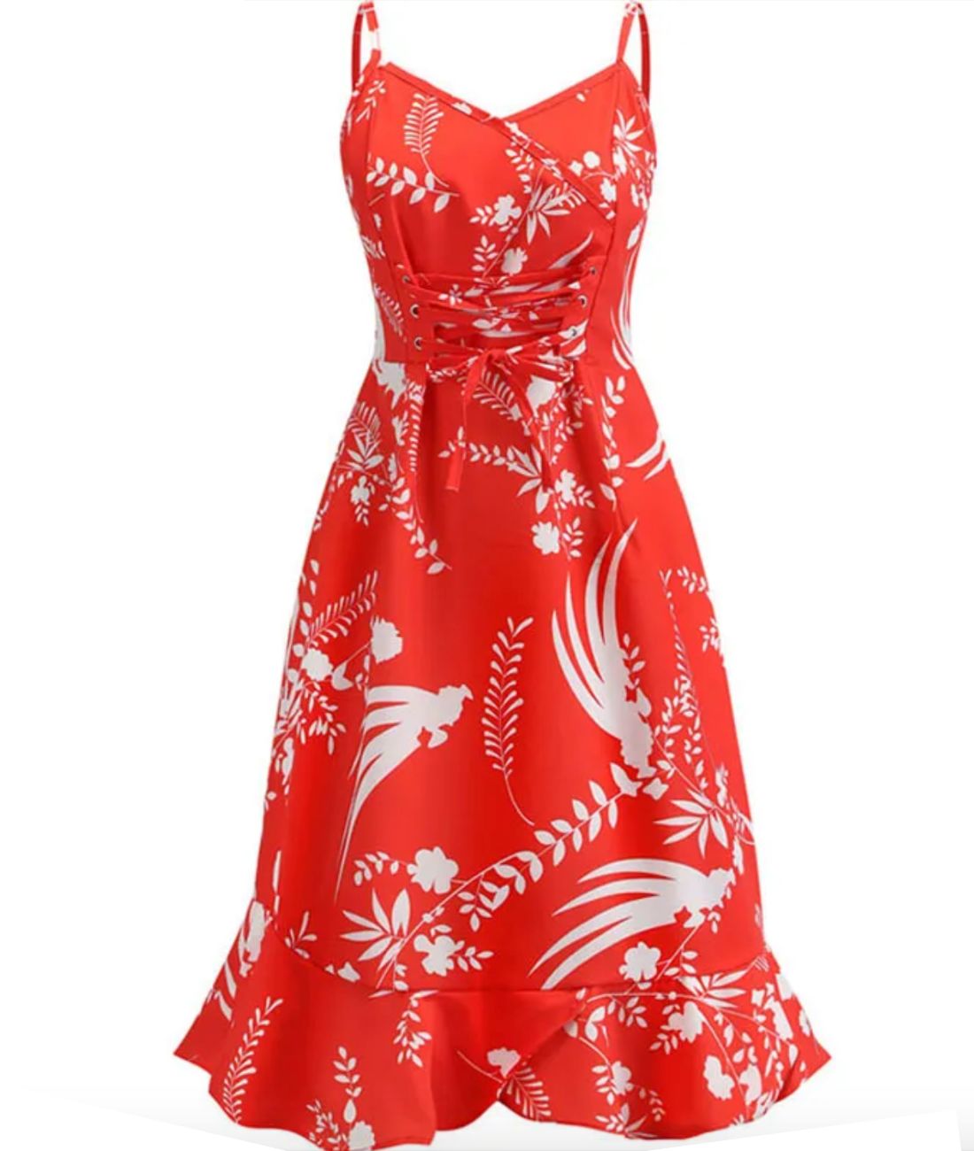Robe Longue Rouge Année 50 - Madame-Vintage