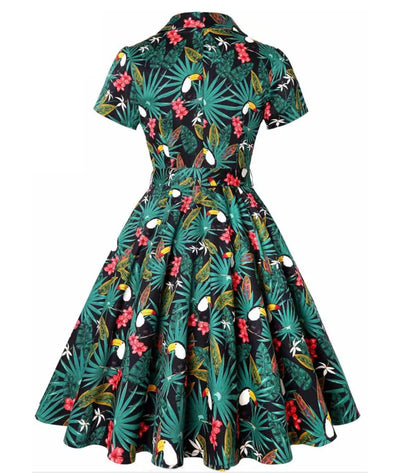 Robe Longue Vintage Année 50 - Madame-Vintage
