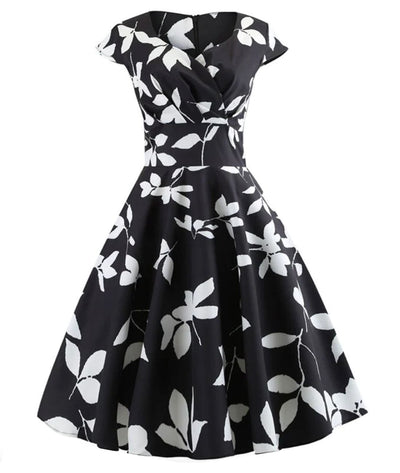 Robe Noire Année 60 - Madame Vintage