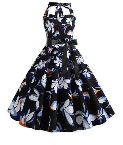 Robe Noire Rockabilly - Madame Vintage