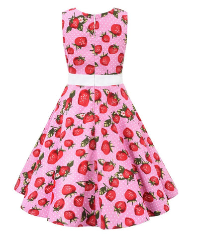 Robe Petit Pois Rose Année 50 - Madame-Vintage