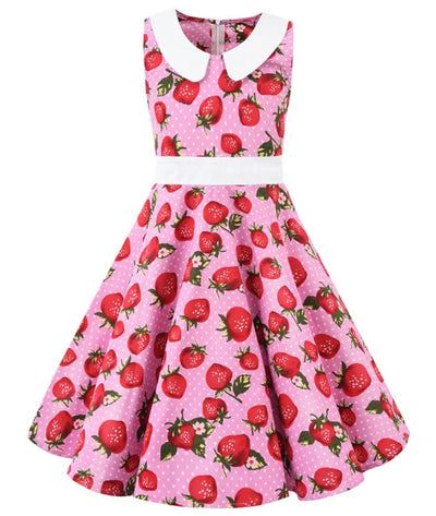 Robe Petit Pois Rose Année 50 - Madame-Vintage