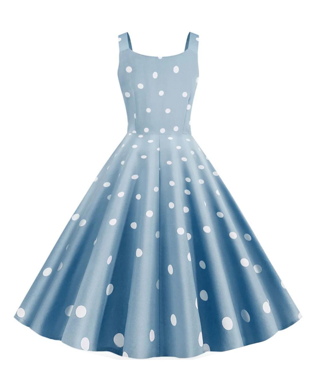 Robe Pin Up Bleu - Madame Vintage