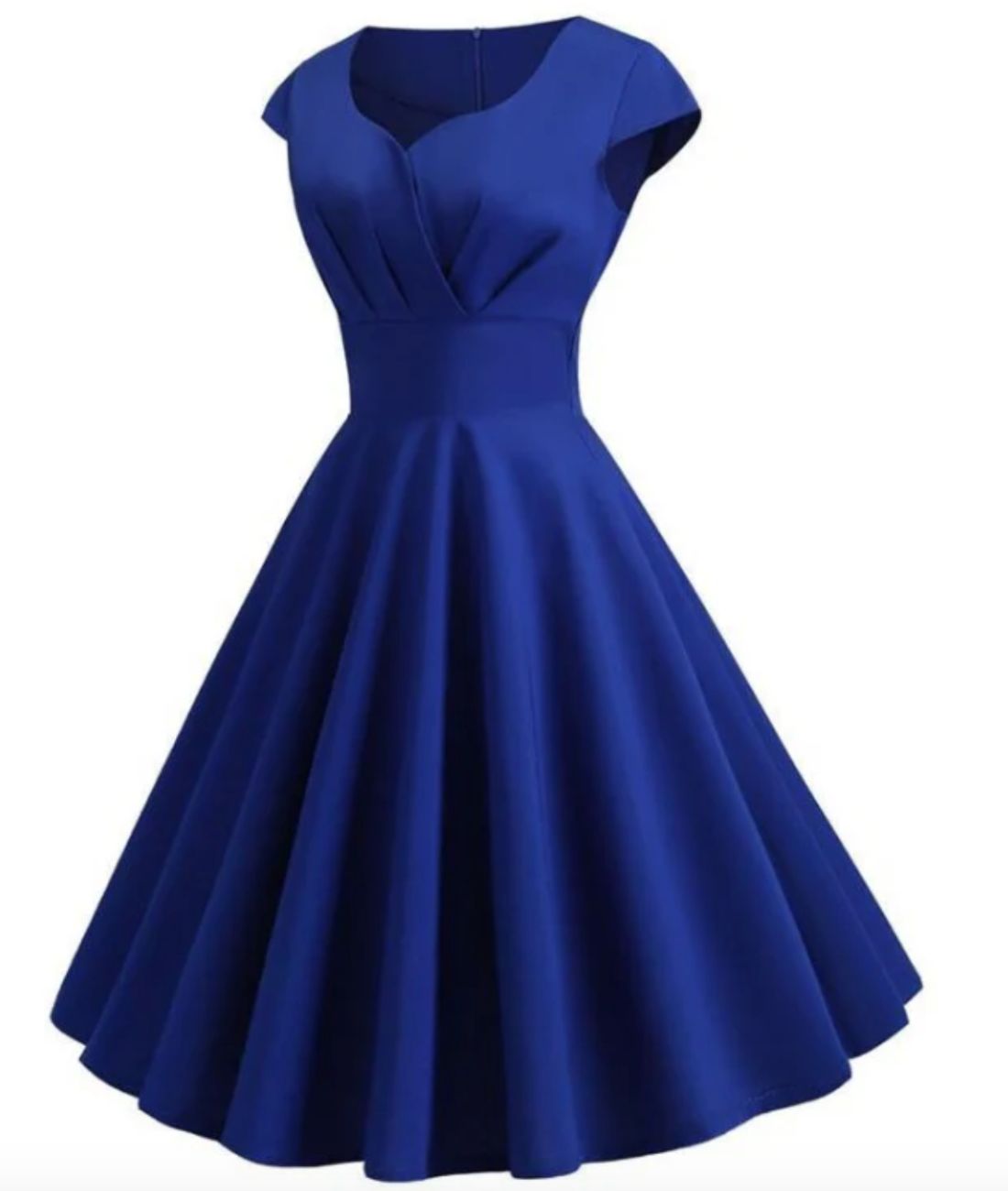 Robe Pin Up Bleu Marine - Madame Vintage