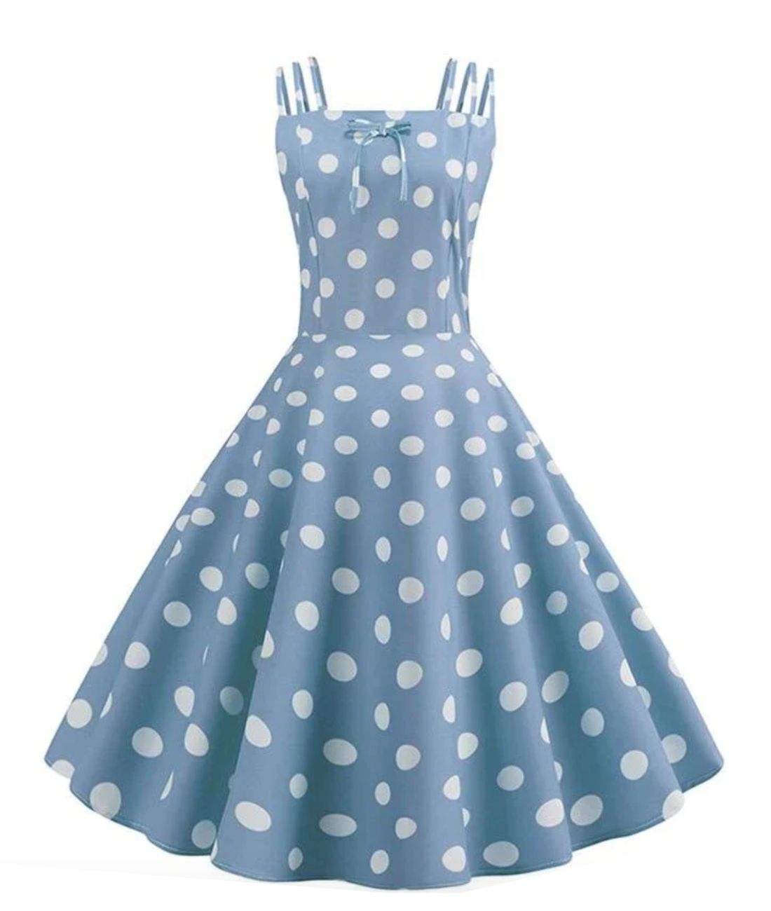 Robe Pin Up Bleu - Madame Vintage