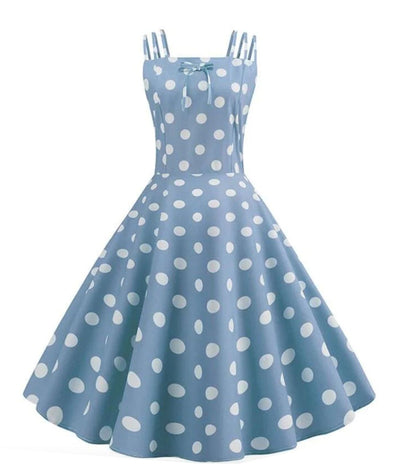 Robe Pin Up Bleu - Madame Vintage