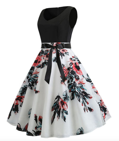 Robe Pin Up Fleurie - Madame Vintage