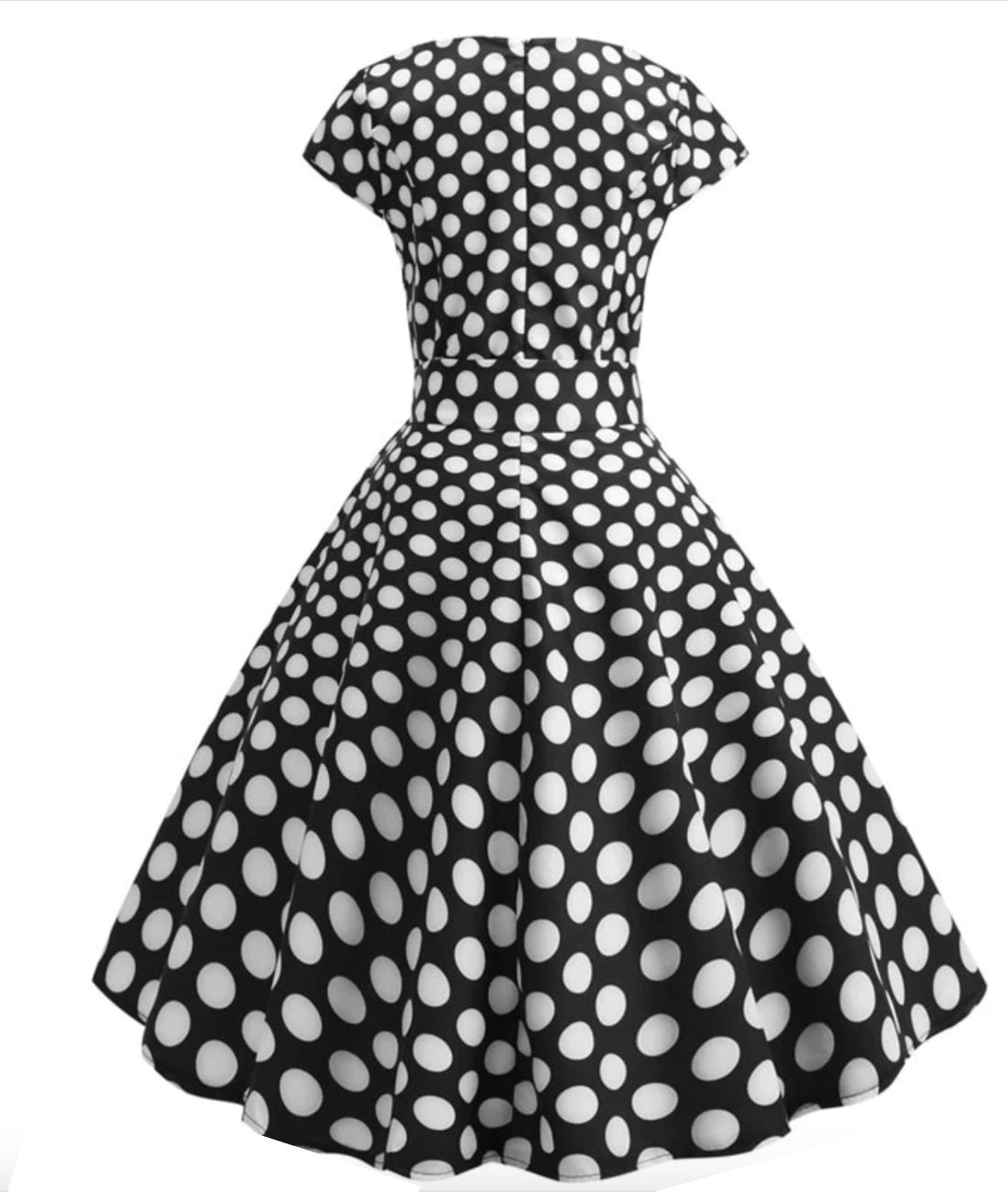 Robe À Pois Année 50 Sans Manches Cintré - Madame Vintage