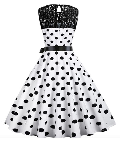Robe Rockabilly Blanche - Madame Vintage