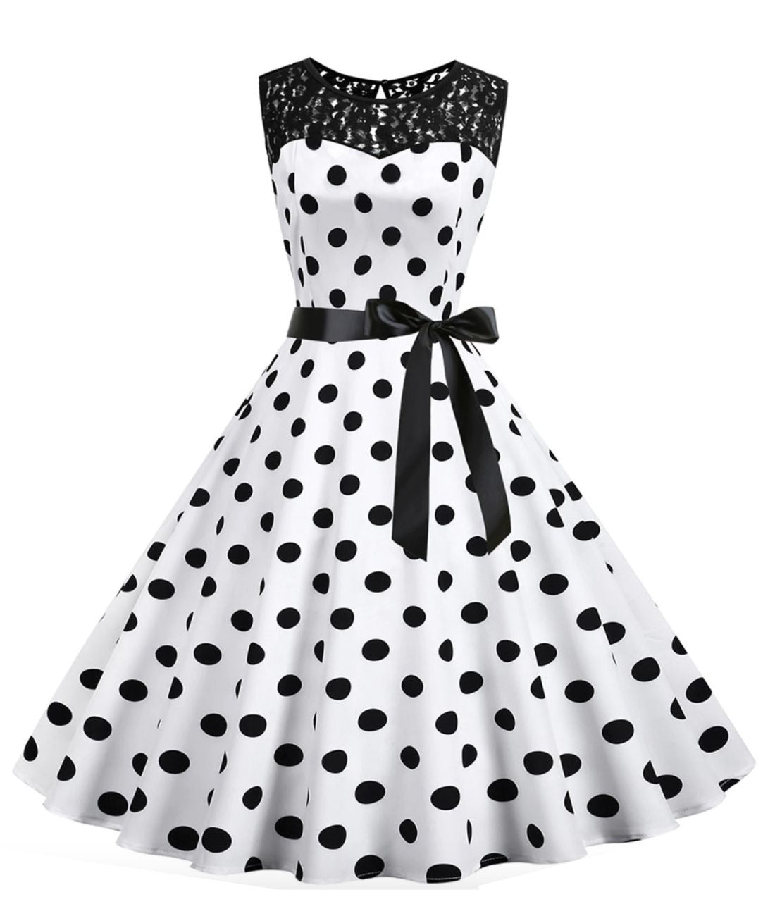 Robe Rockabilly Blanche - Madame Vintage