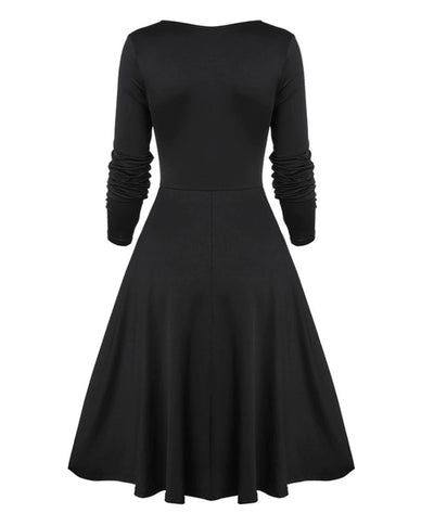 Robe Rockabilly Manche Longue - Madame Vintage