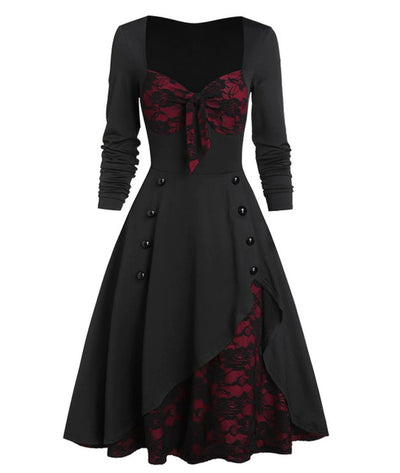 Robe Rockabilly Manche Longue - Madame Vintage