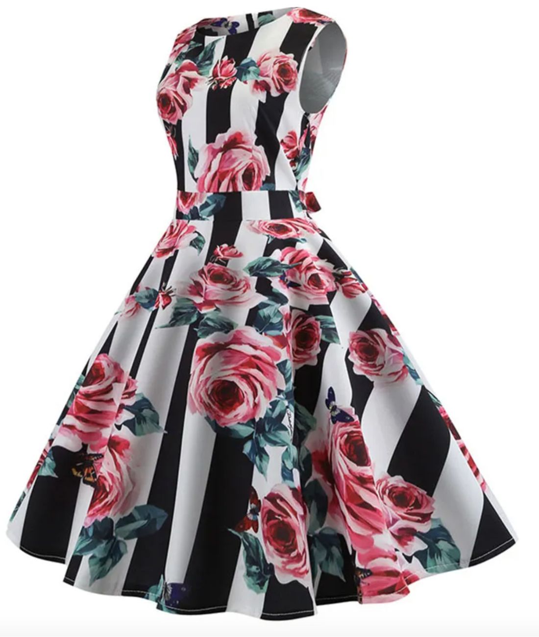 Robe Rockabilly Rayures - Madame Vintage