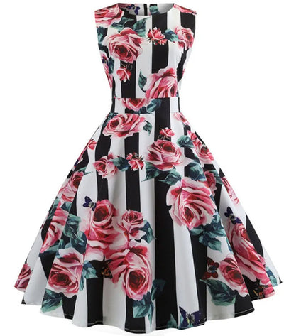 Robe Rockabilly Rayures - Madame Vintage