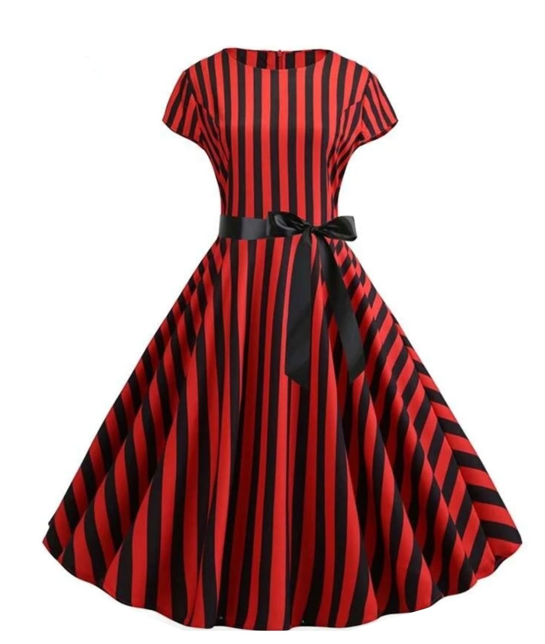 Robe Rockabilly Rouge Année 50 - Madame Vintage