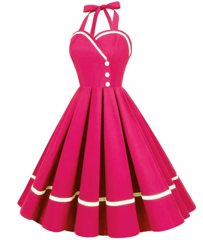 Robe Rose Des Années 50 - Madame Vintage