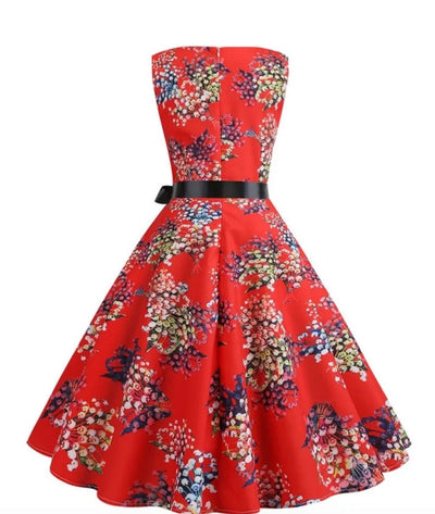 Robe Rouge Année 60 - Madame Vintage