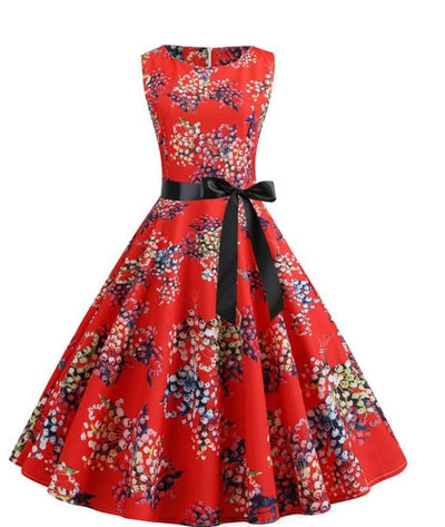 Robe Rouge Année 60 - Madame Vintage