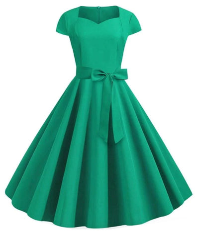 Robe Verte Années 50 - Madame Vintage