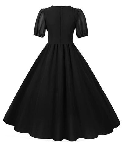 Robe Vintage Année 50 Noire - Madame Vintage