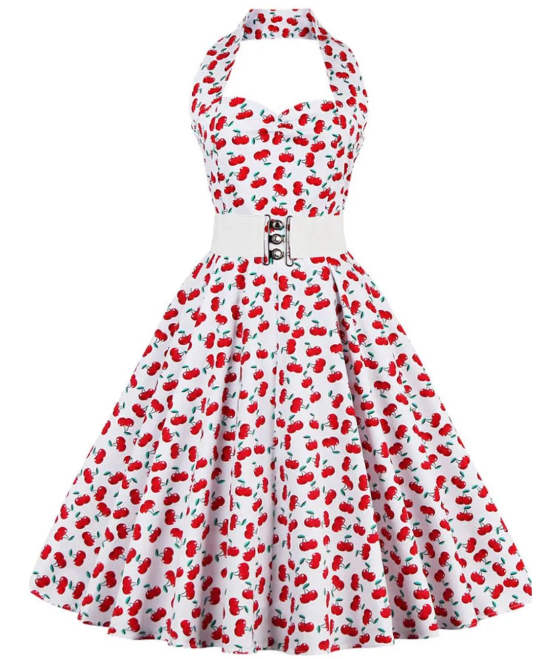 Robe Vintage Année 60 Cerise - Madame-Vintage