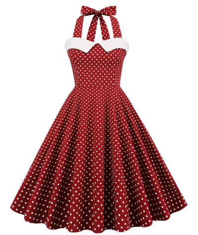 Robe Vintage Année 60 Chic Bordeaux - Madame Vintage