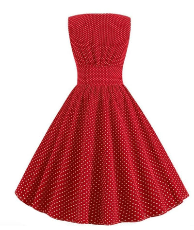 Robe Vintage Année 60 Rouge - Madame Vintage