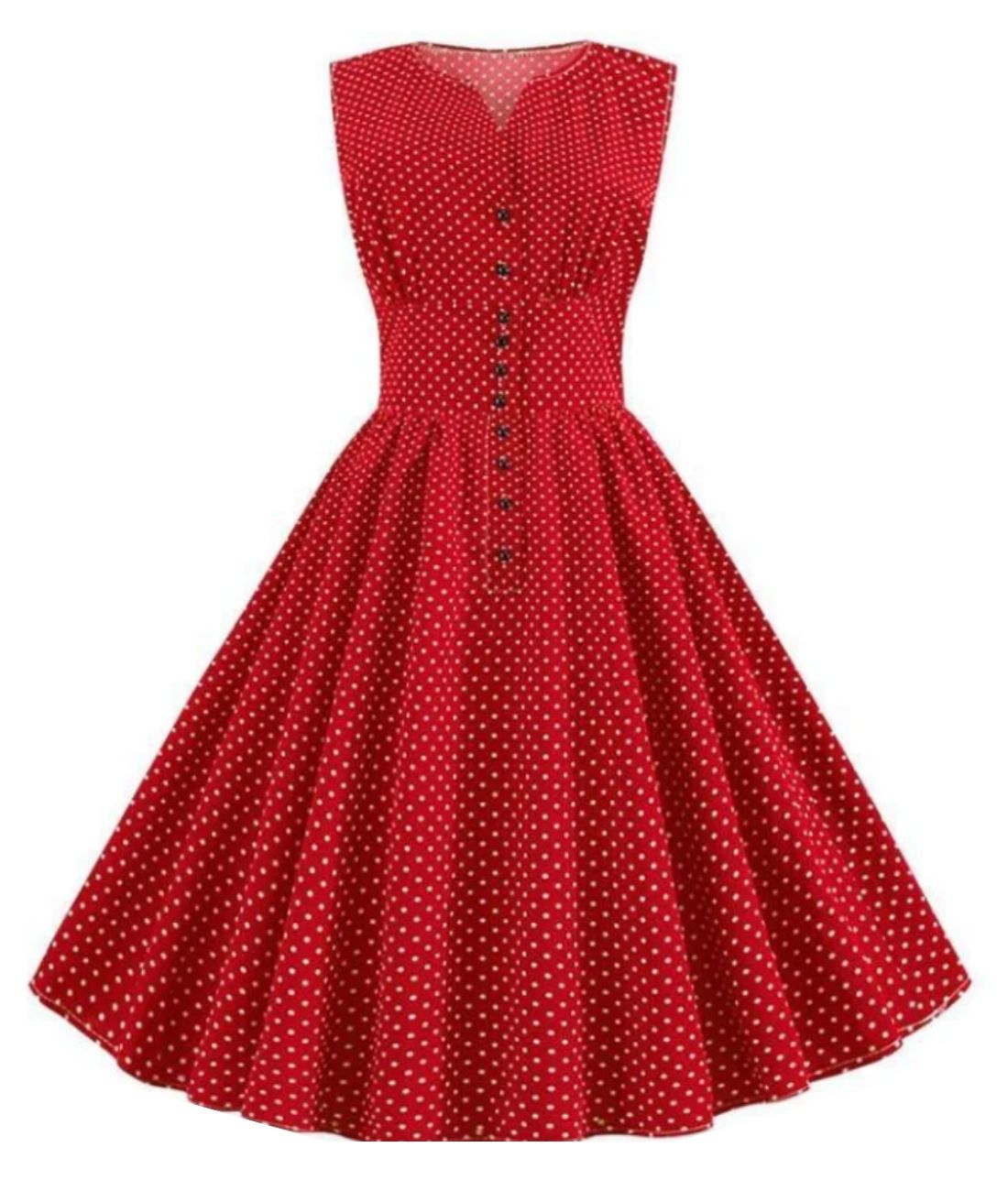 Robe Vintage Année 60 Rouge - Madame Vintage