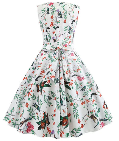 Robe Vintage Pin Up Grande Taille Blanche - Madame Vintage