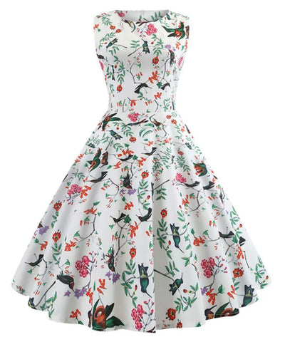 Robe Vintage Pin Up Grande Taille Blanche - Madame Vintage