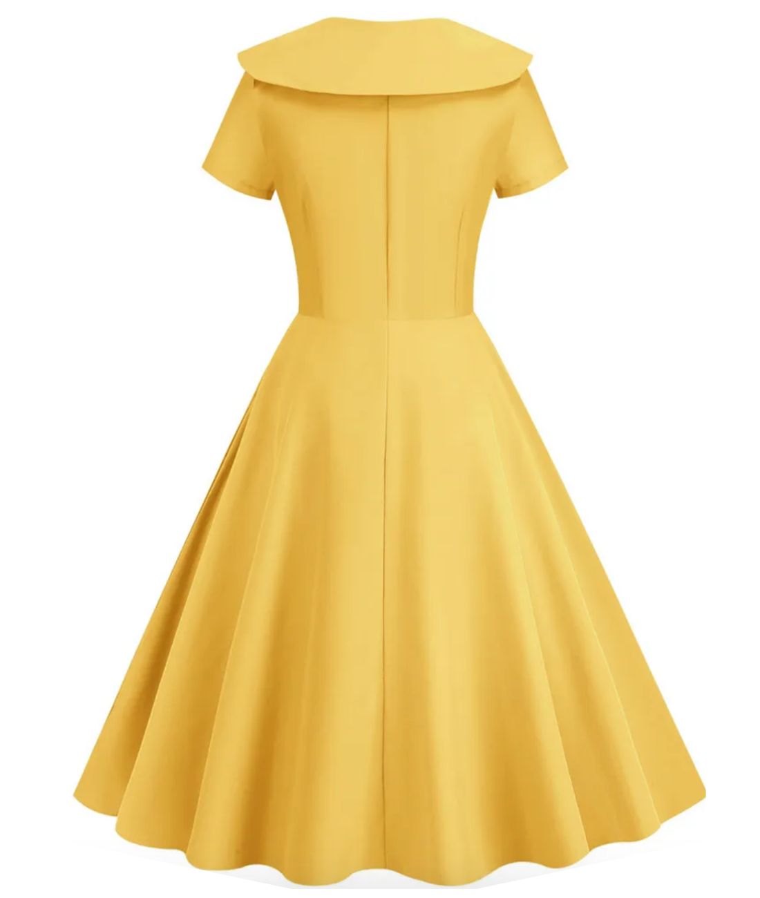 Robe Vintage Pin Up Grande Taille Jaune - Madame Vintage