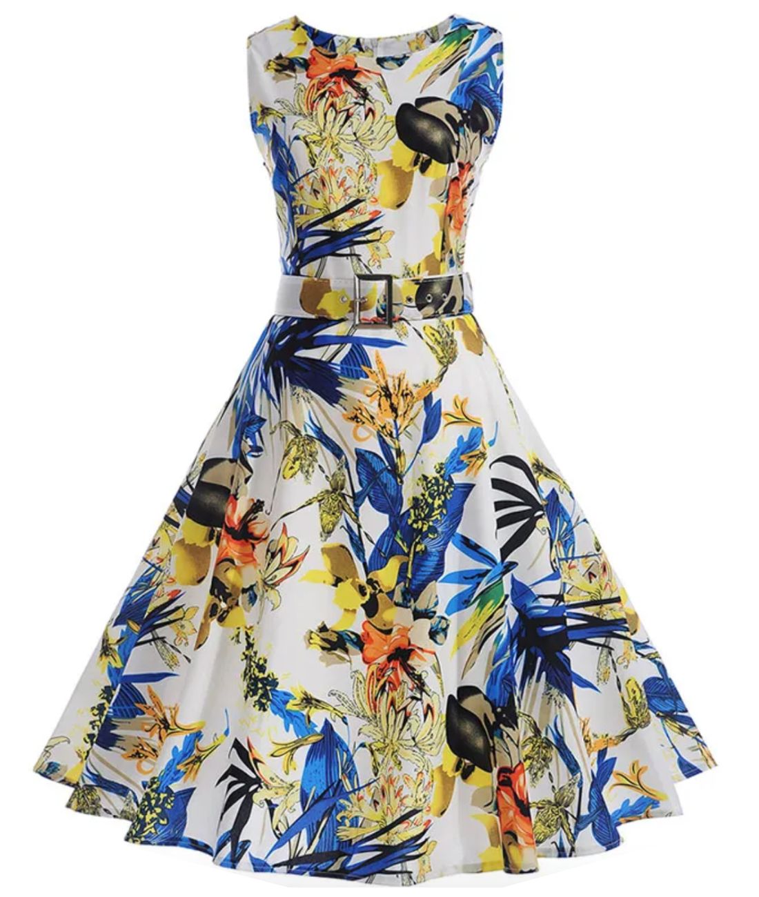 Robe Vintage Pin Up Jaune - Madame Vintage
