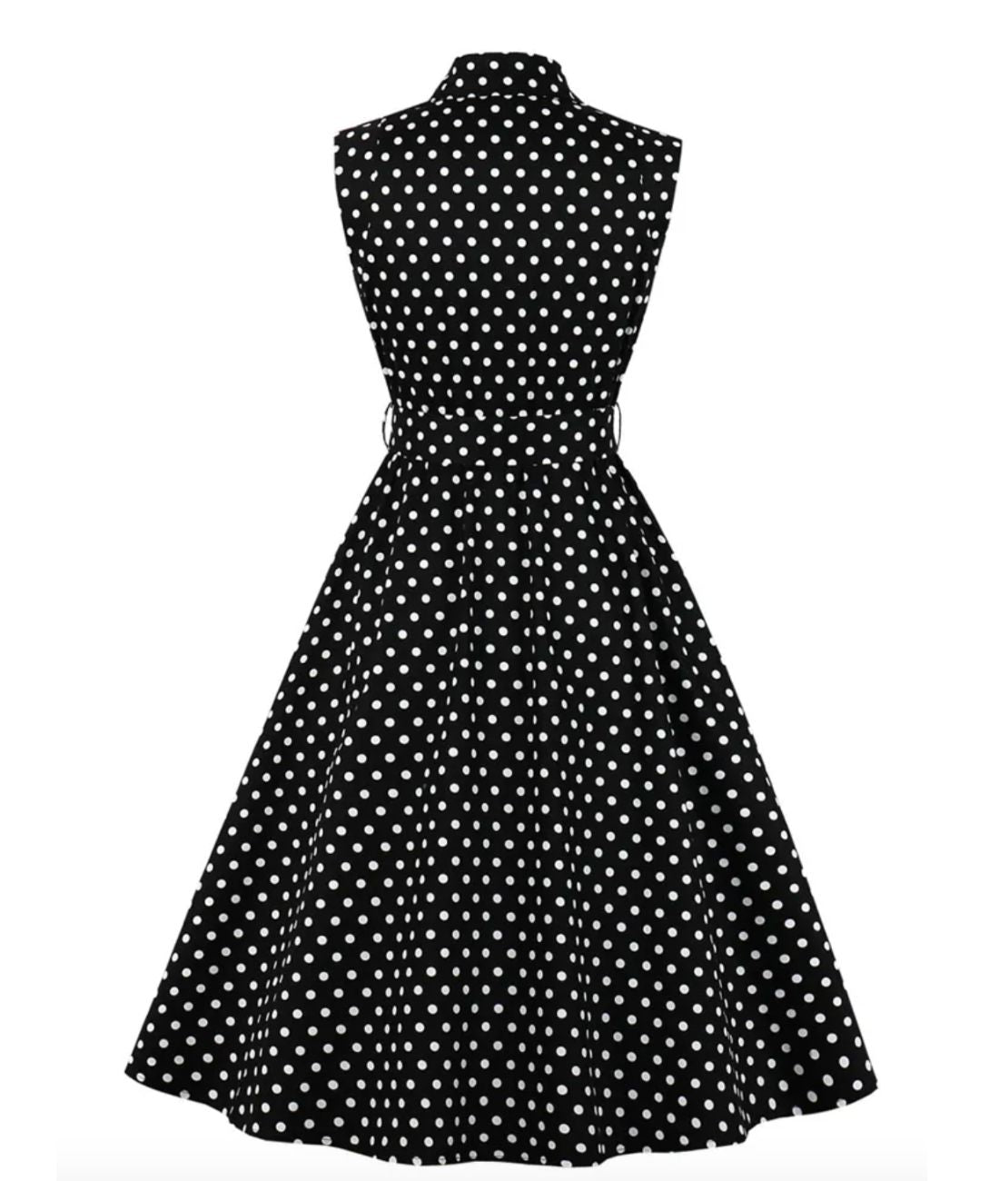 Robe Vintage Pin Up Pois Noirs - Madame Vintage