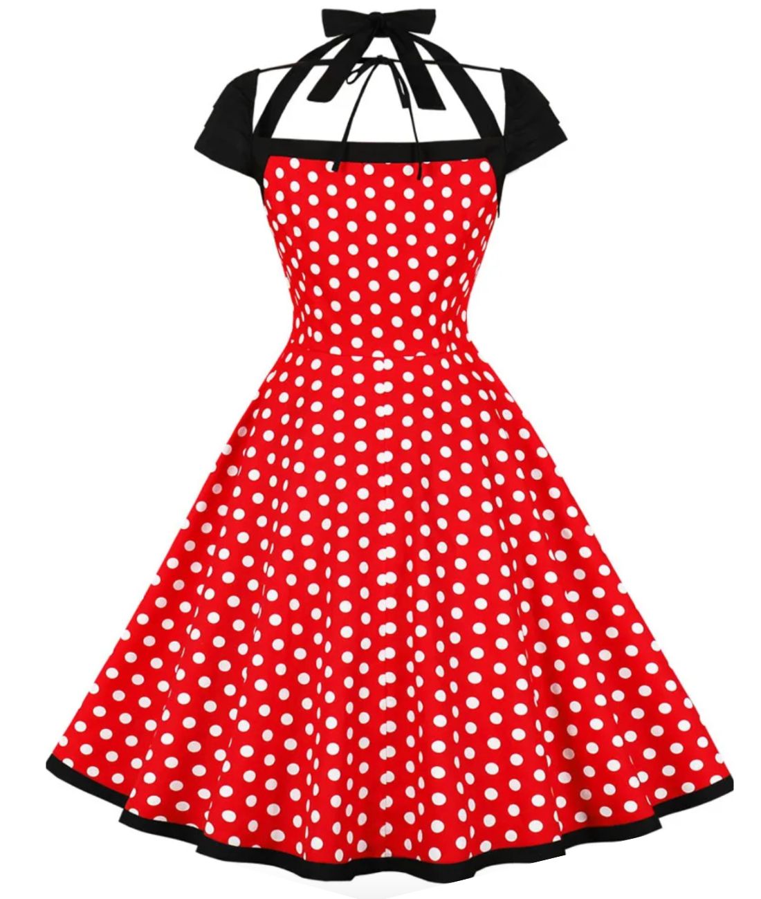 Robe Vintage Pin Up Rouge Pois - Madame Vintage