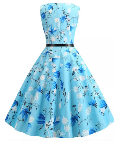 Robe Vintage Sans Manche Rockabilly - Madame Vintage